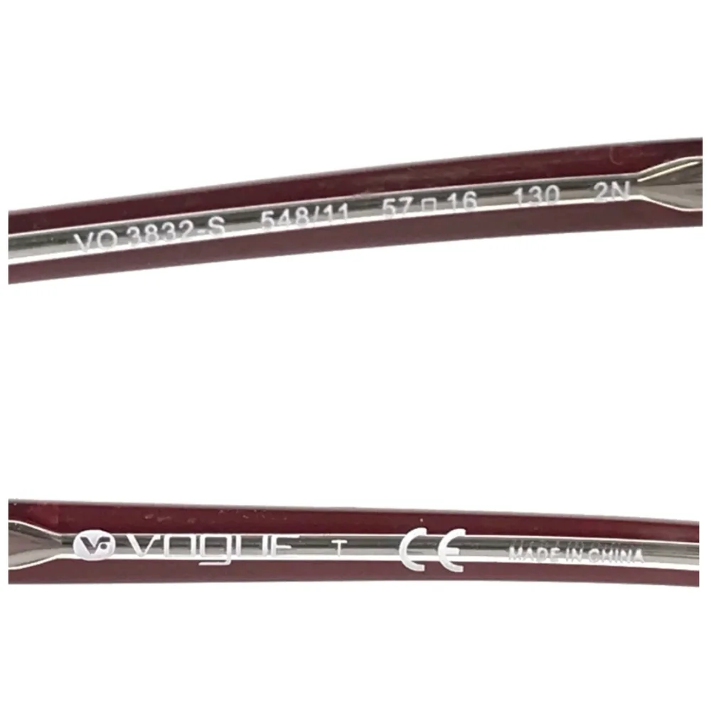Vogue Large Sunglasses Silver & Red Frames - Picture 5 of 8